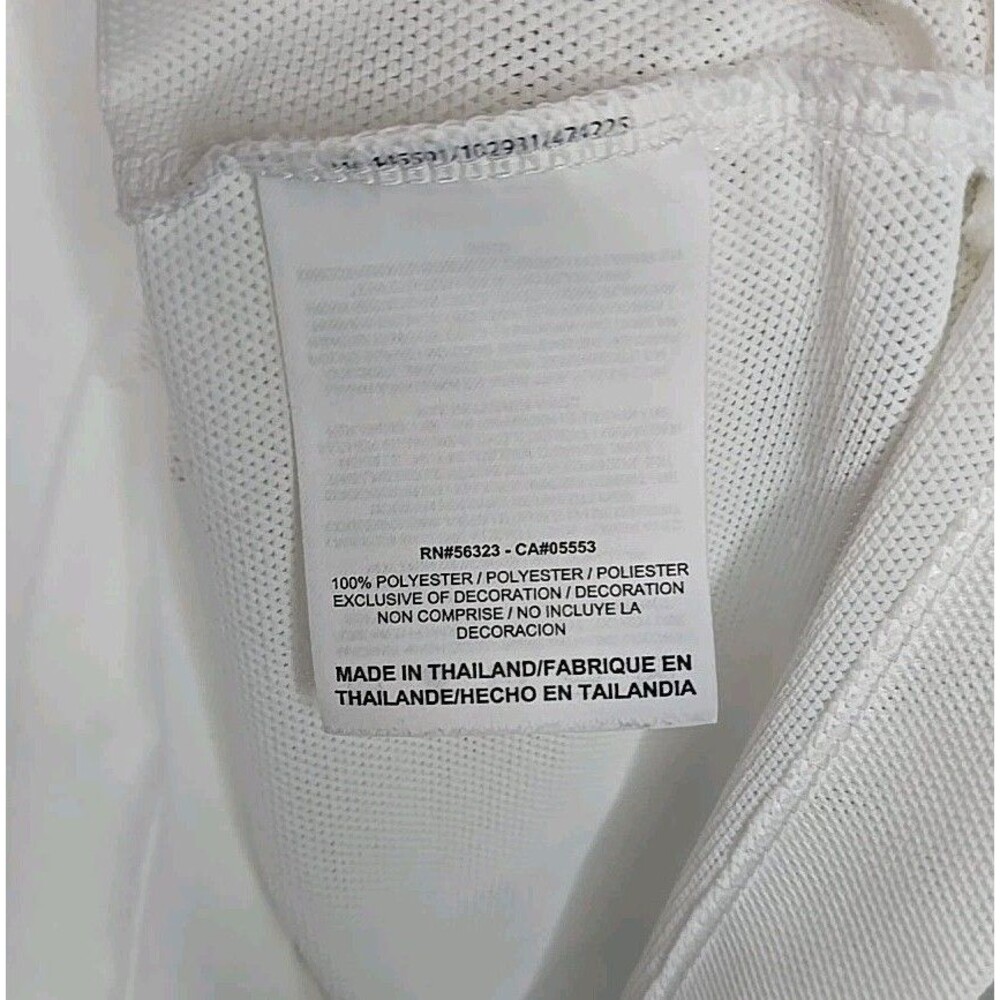 Nike Golf Tour Performance Dri Fit Polo Shirt, Men's Sz Lg, White W/ Stripes - Picture 8 of 9